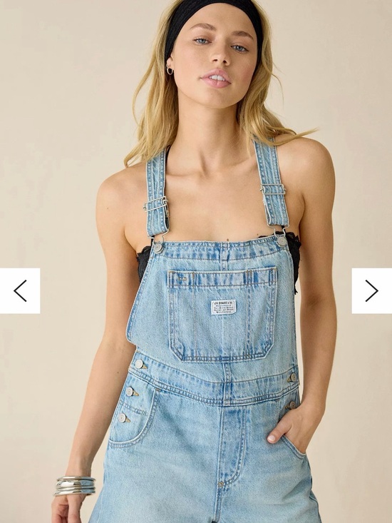 Levi's Pants - Levi's Denim Shortalls With Patch size Small  nwt from FreePeople website cute!